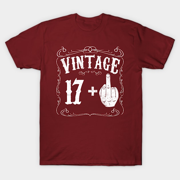 Vintage middle finger salute 18th birthday gift funny 18 birthday 1998 T-Shirt by AwesomePrintableArt